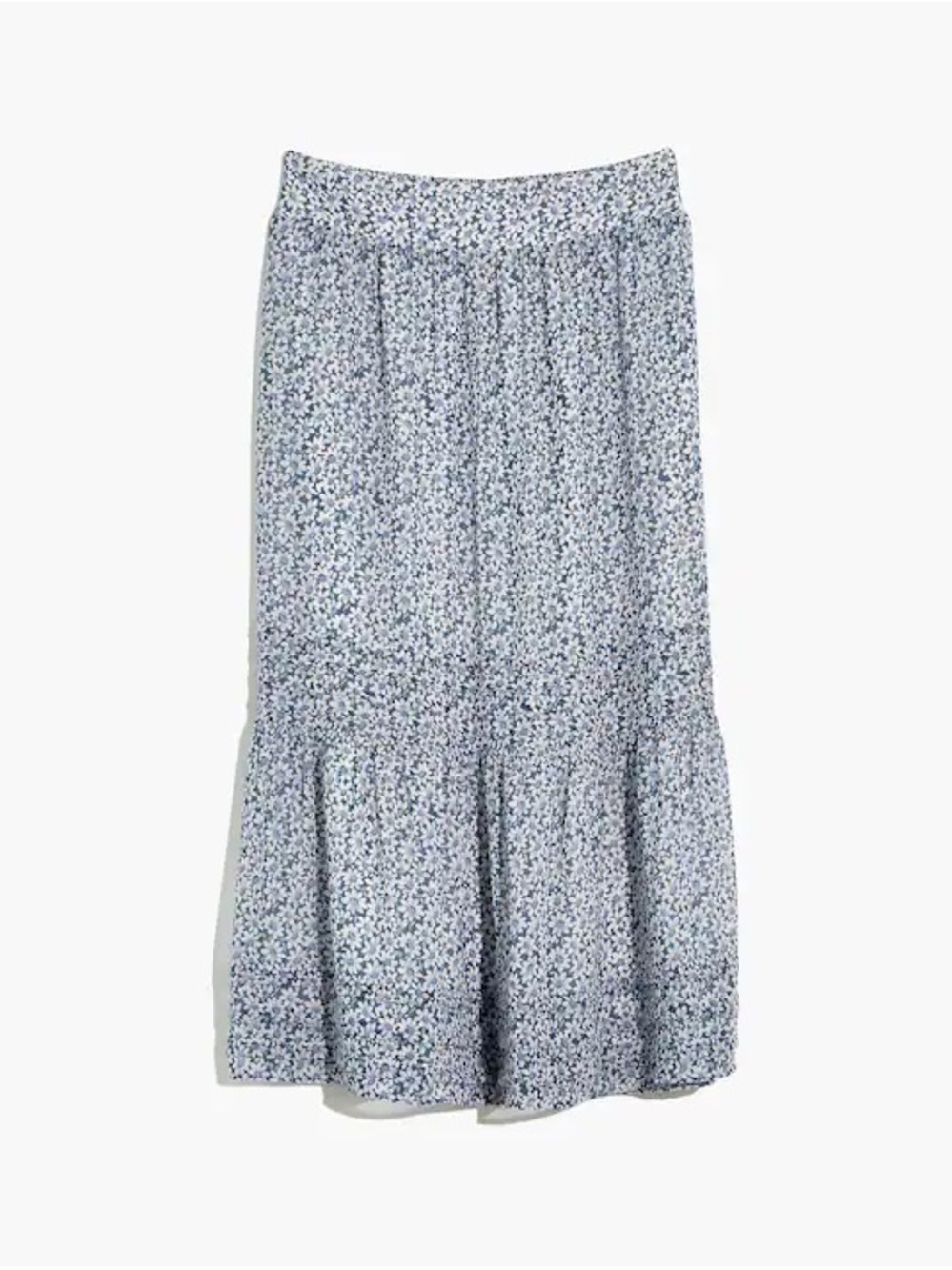 Madewell (Re)sourced Georgette Pintuck Floral Maxi Skirt